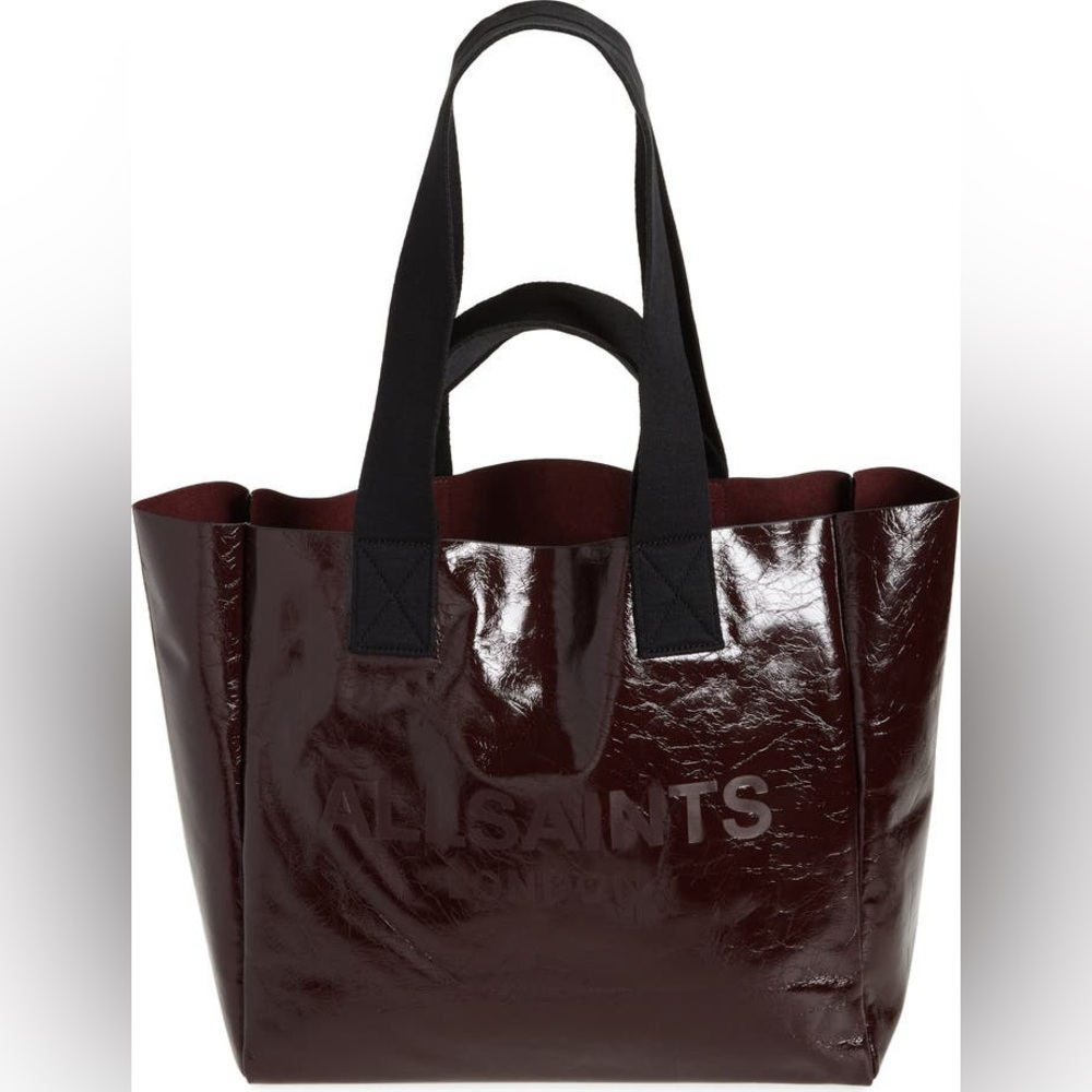All Saints Izzy Patent Leather Tote